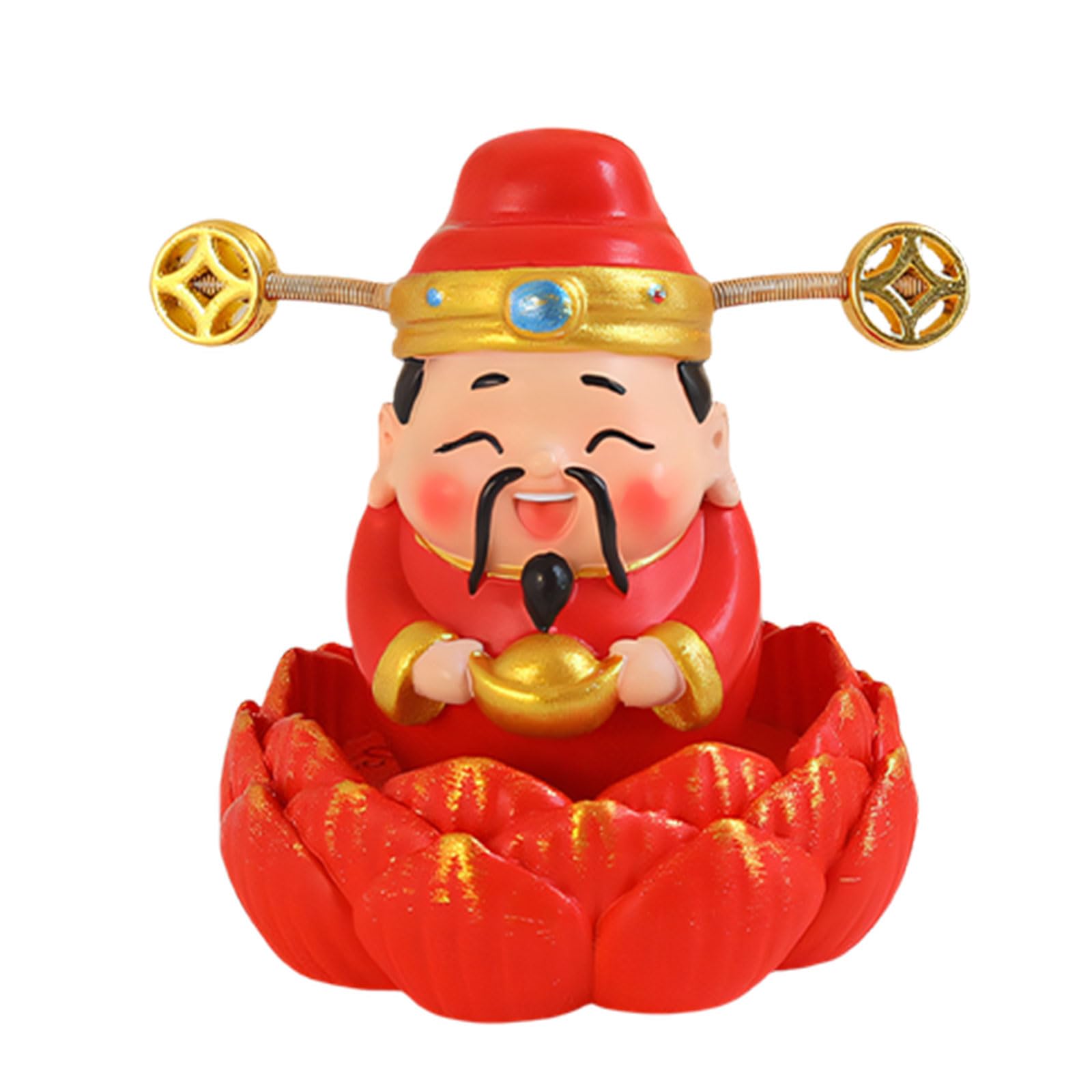YWLUUOO God of Wealth Figurines Resins Cai Shen Statues of Fortunes Caishen Sculptures Fengshui Ornament Home Offices Decors of Wealth of Fortunes Caishen Figurine Sculptures