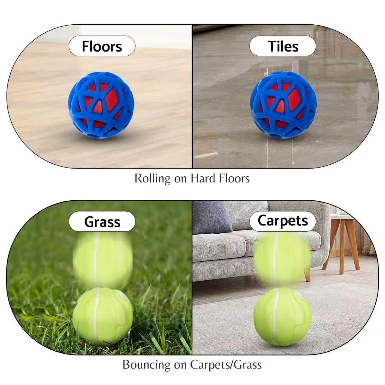 seagi Jouets interactifs pour chien – Balle interactive durable et rebondissante automatique pour chien pour un jeu intelligent, jouet en mouvement activé par le mouvement pour chiens de petite