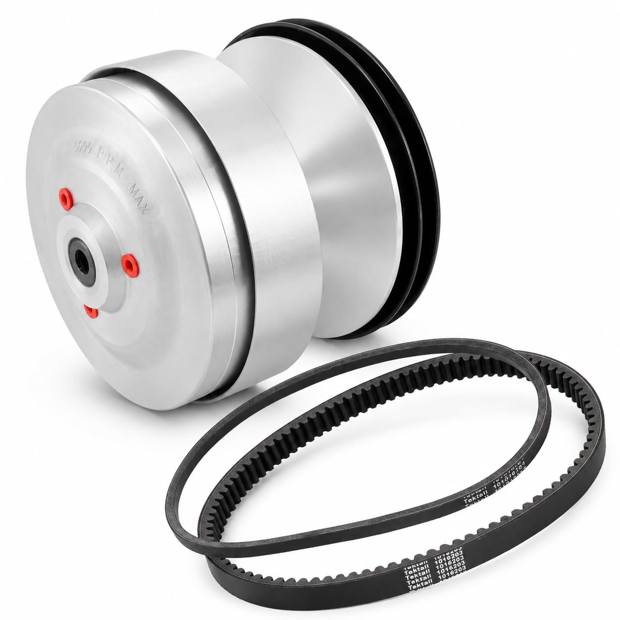 Tektall Golf Cart Drive Clutch with Belts for Club Car DS 1997-2023 & Precedent 2004-2023, 101833902, 101832902