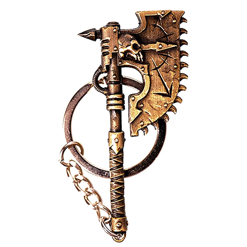 Starforged Compatible with Warhammer 40k Chaos Axe Mans Keychain 1 PC