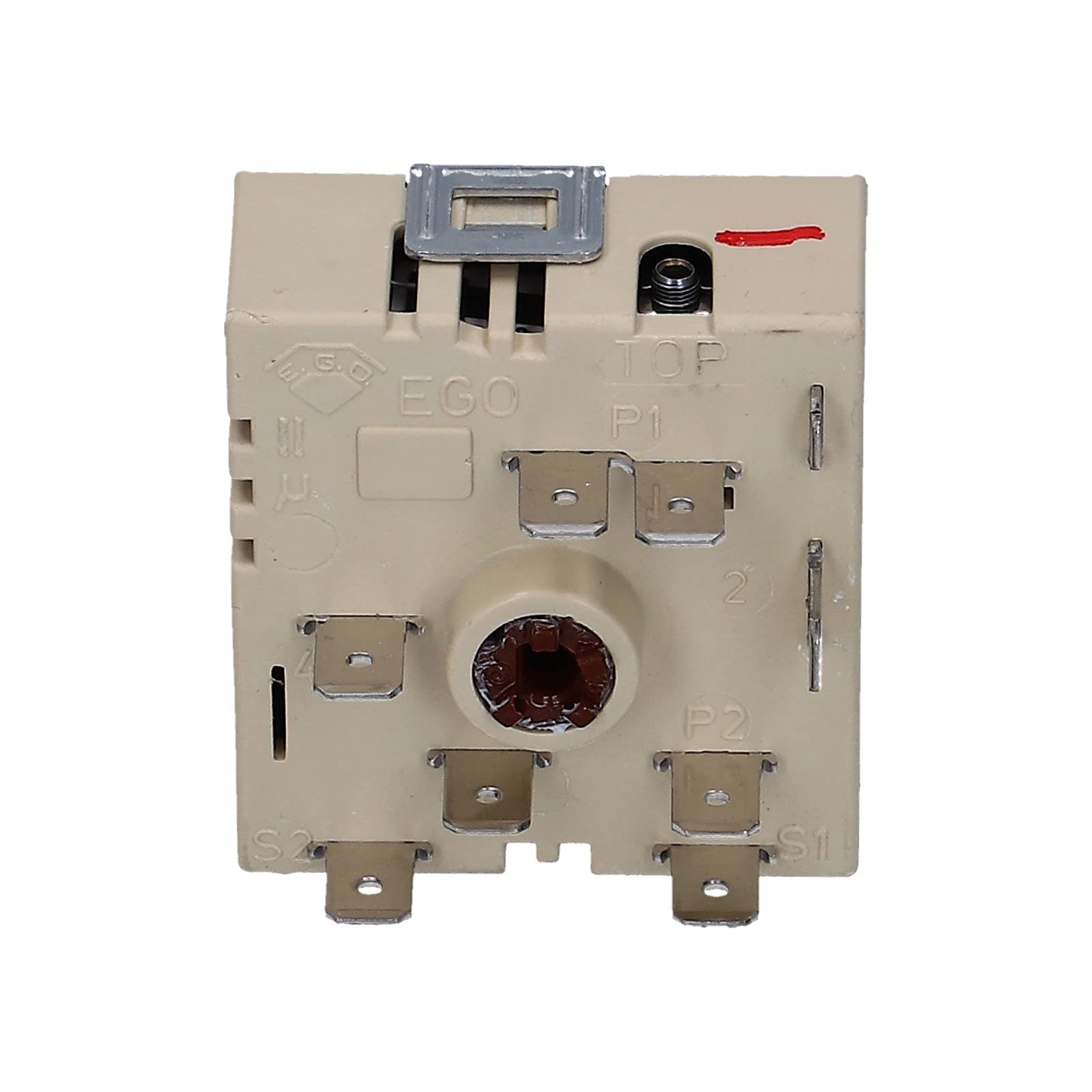 LUTH Premium Profi Parts Zweikreis Energieregler Schalter rechtsdrehend kompatibel mit EGO 50.55021.100 5055021100 für Herd Kochfeld