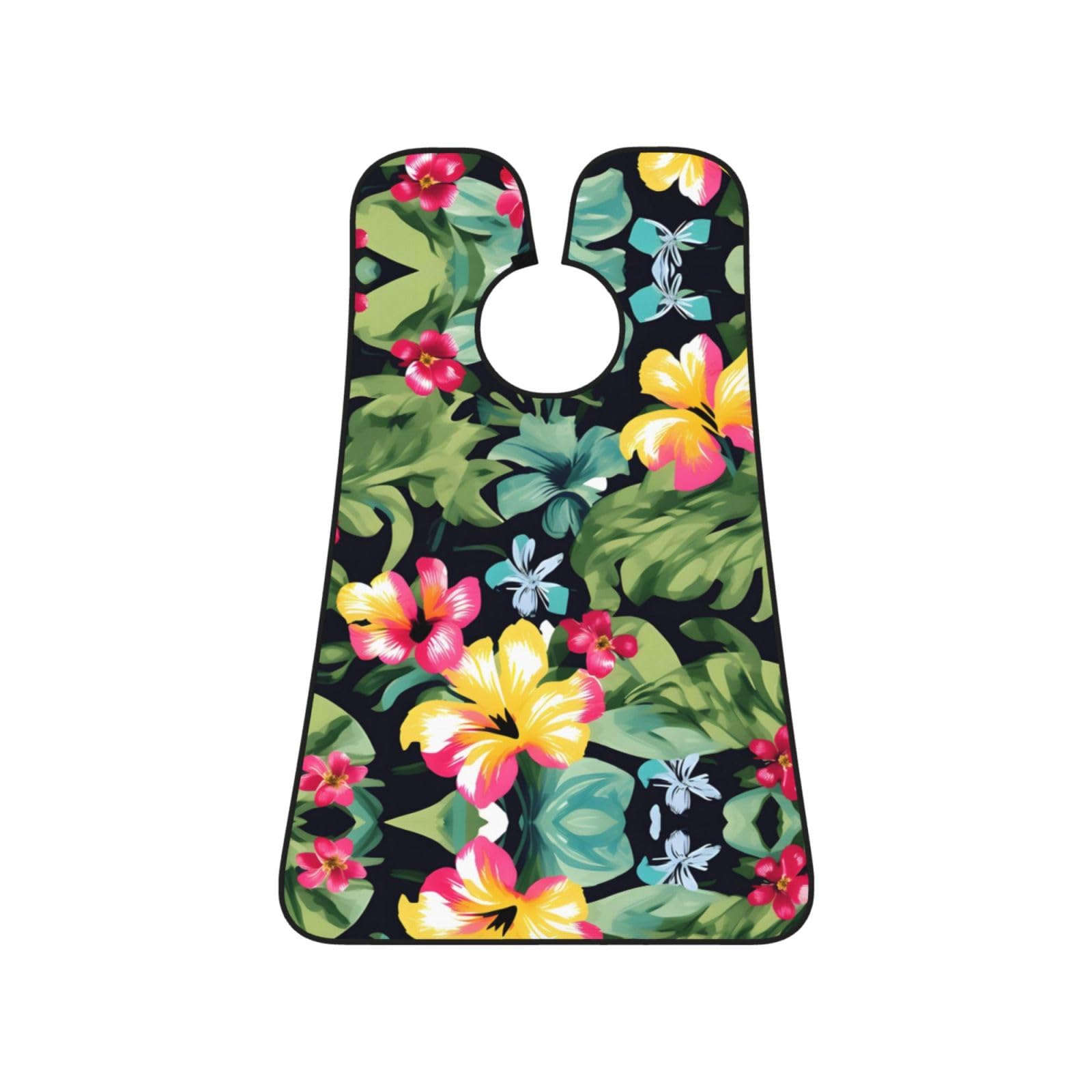 YQxwJL Hawaiian Flower Print Print Beard Bib Apron, Shaving Apron For Dad, Men'S Hair Catcher For Shaving Best Gifts For Dad