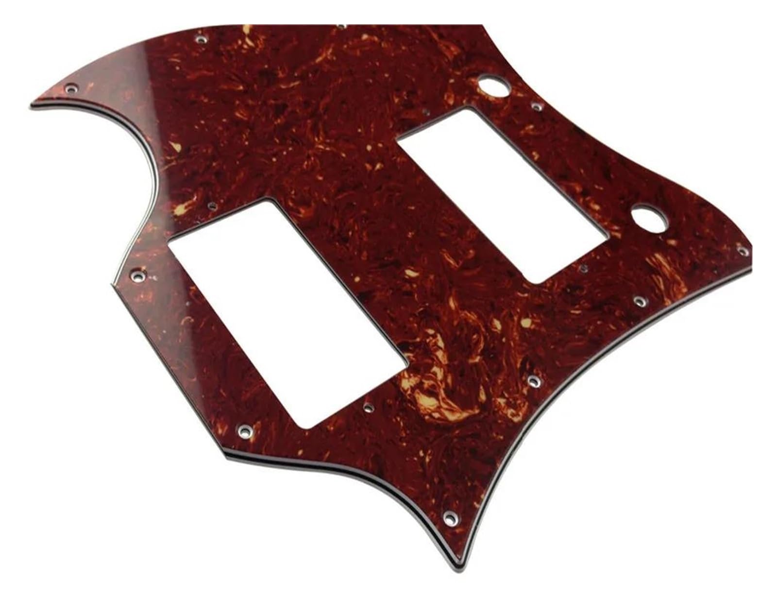 maskownica do gitary Części do gitary - do gitary SG Full Face Pickguard Scratch Plate z przetwornikami Humbucker 4 warstwy Red Tortoise