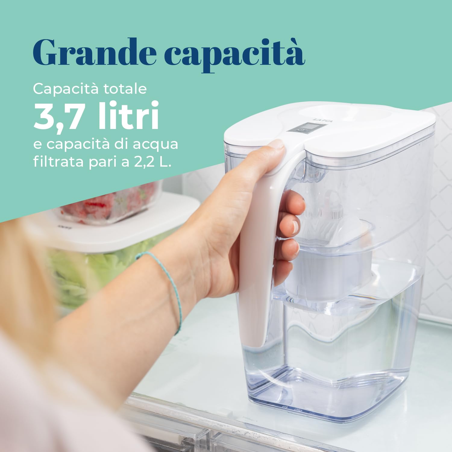 Laica Milan XXL dzbanek filtrujący 3,7 l, biały, 3,7 l