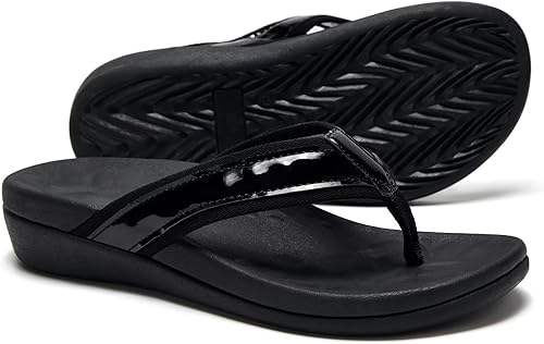 Miniatura 13 de Orkii Sandalias ortopédicas para mujer con soporte de arco, cómodas sandalias para caminar con fascitis plantar