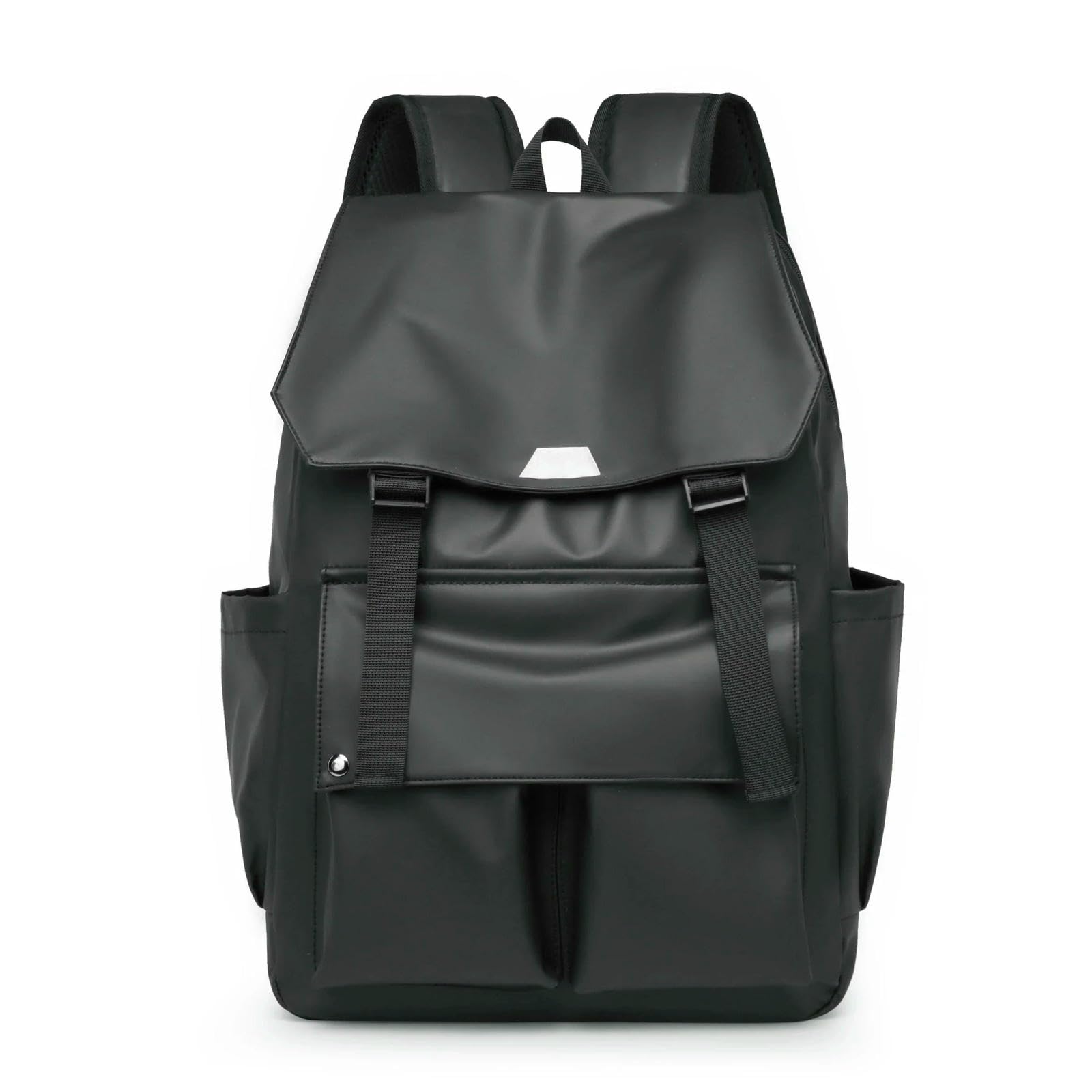 Xynm Men's Black Backpack Fashionable Large Capacity Leather Lightweight Travel Bag For And Wo Work Leisure