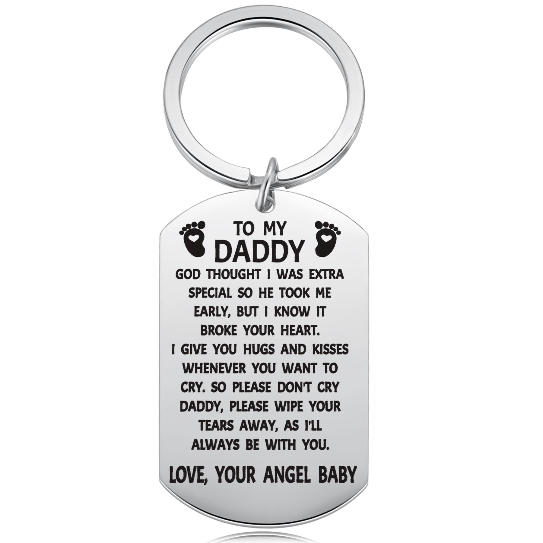 Aesnefe Miscarriage Keepsake For Dad Dog Tag Lost Baby Memorial