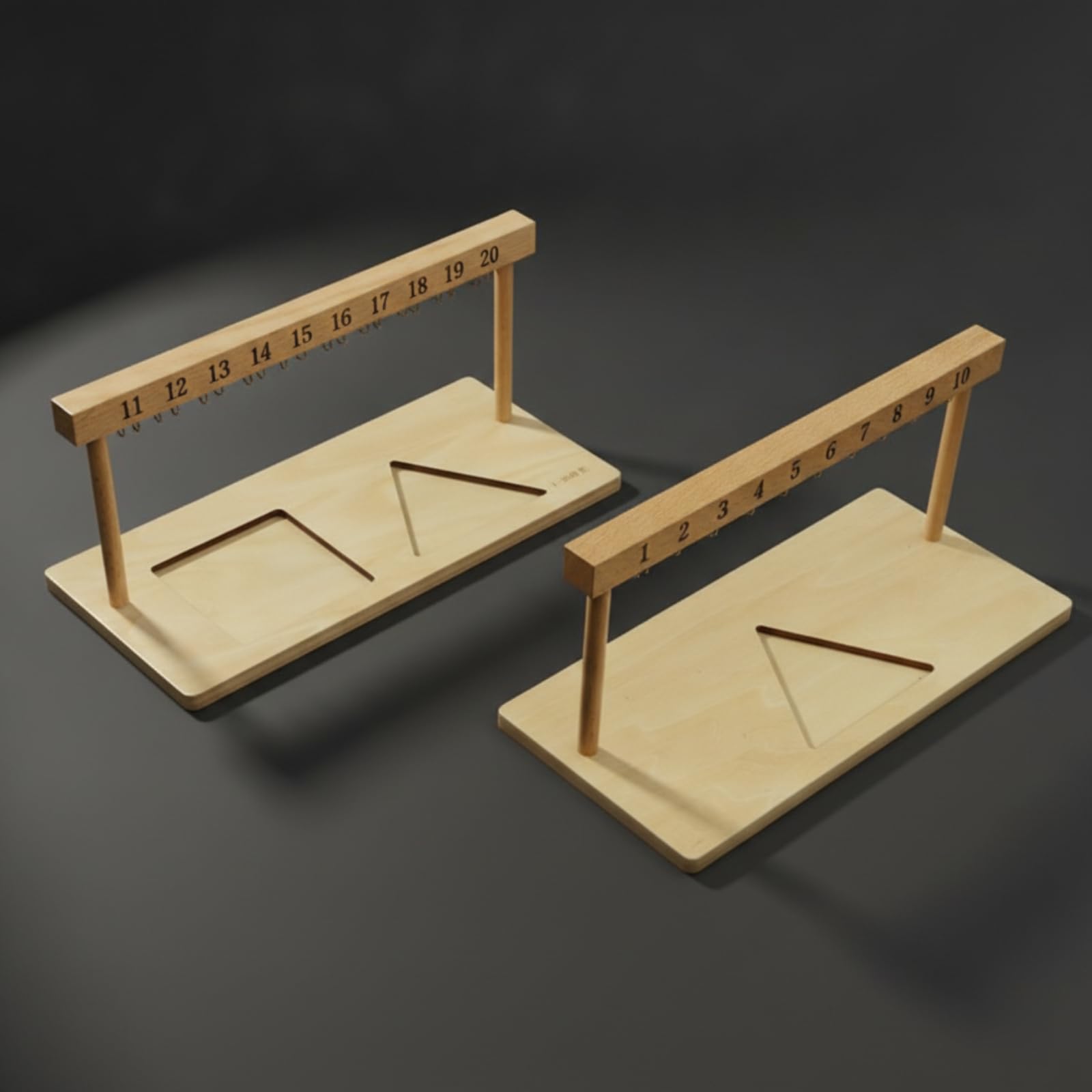 2 Pièces Boulier en Bois avec Encastrements d'apprentissage Boulier Pédagogique Interactif pour Tout-Petits