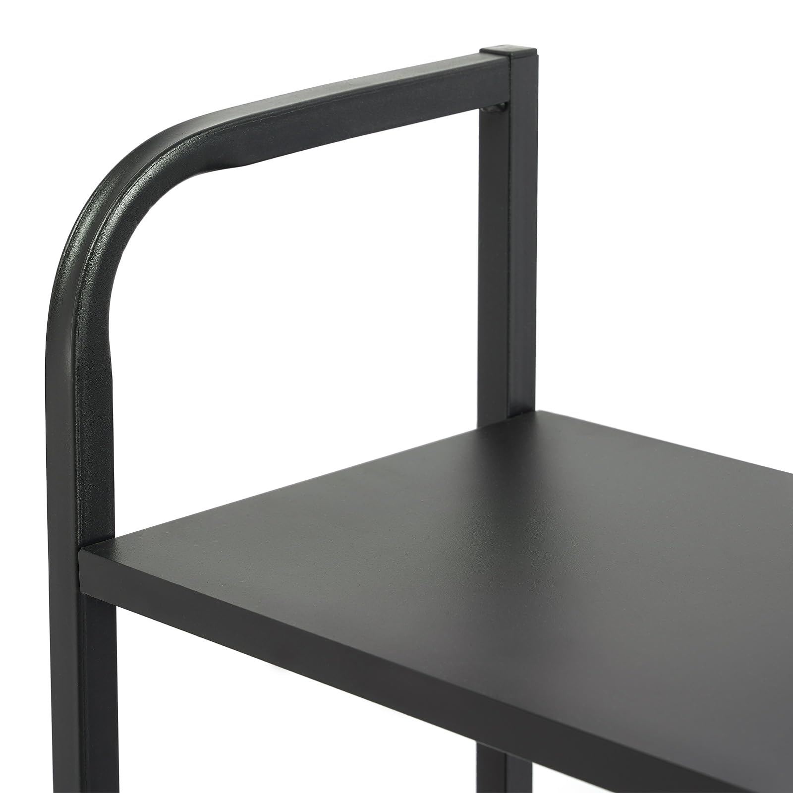 Organizer da scrivania in metallo, a 2 piani, multiuso, con fori e ganci, per riporre libri, materiale da ufficio, supporto in acciaio al carbonio, 15 mm, 75 x 20 x 98 cm