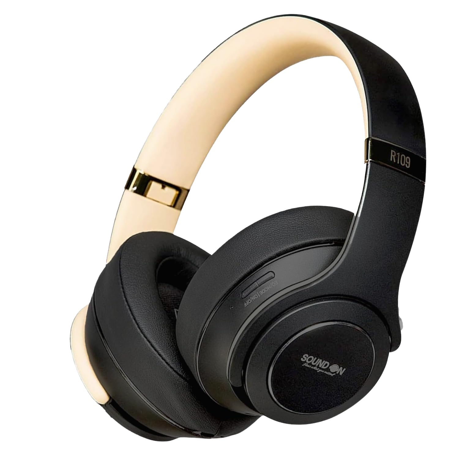 Sound OnBluetooth Headphones - 18 Hours Playtime Foldable Wireless Over Ear Headphones with 3EQ Modes, Noise Cancelling Headset with Built-in Mic, Fast Charging, Wired Hi-Fi Stereo, for Mobile/PC/TV