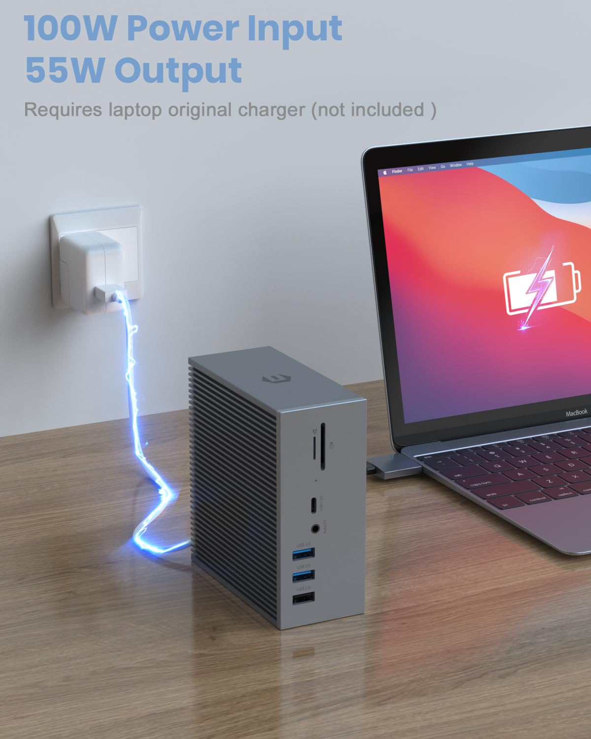 QIYO Docking Station USB C 16 In 2 – Doppia Uscita HDMI 4K, VGA, 6 Porte USB, RJ45, Lettore SD/TF, Beige - 3