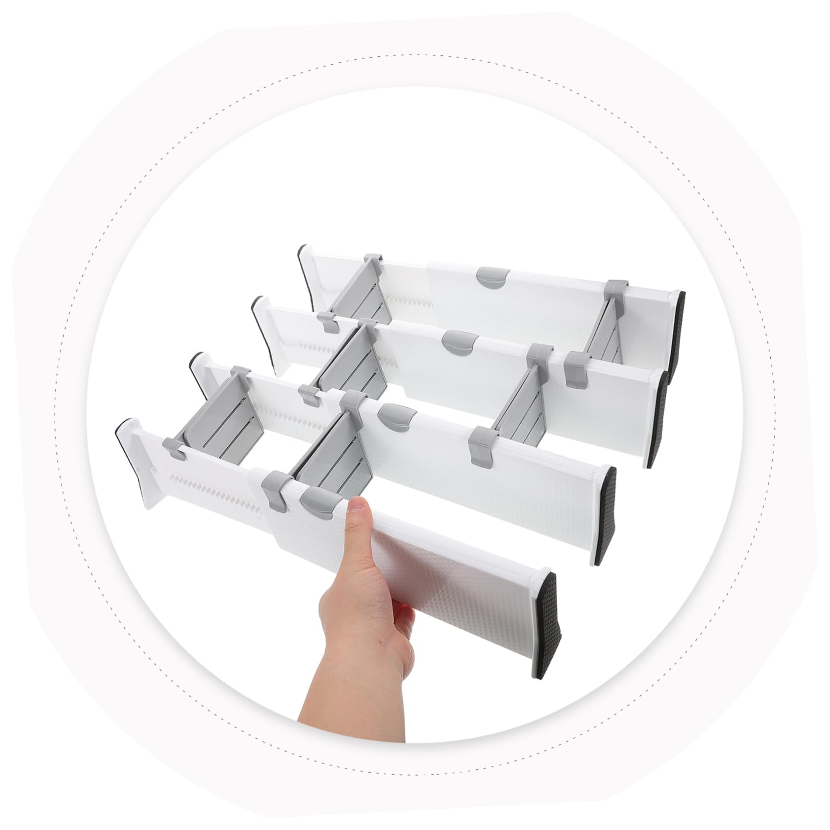 SHINEOFI Separadores Ajustables Para Organizadores De Ropa y Utensilios Para Dormitorio Cocina y Oficina Juego De Divisores Expandibles Para Almacenamiento