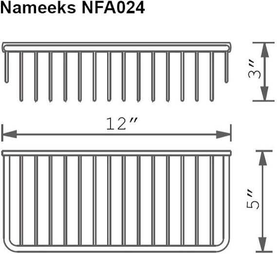 Chrome Wall Mounted Wire Shower Basket