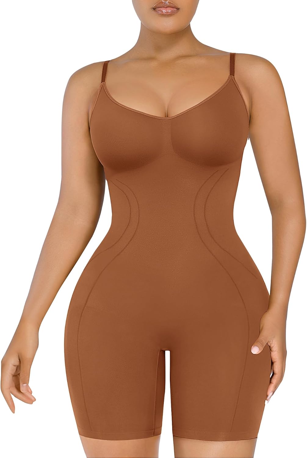 SHAPELLX Shapewear for Women Tummy Control Compression Seamless Body Shaper Slimming Bodysuit Top Thigh Slim Butt Lift