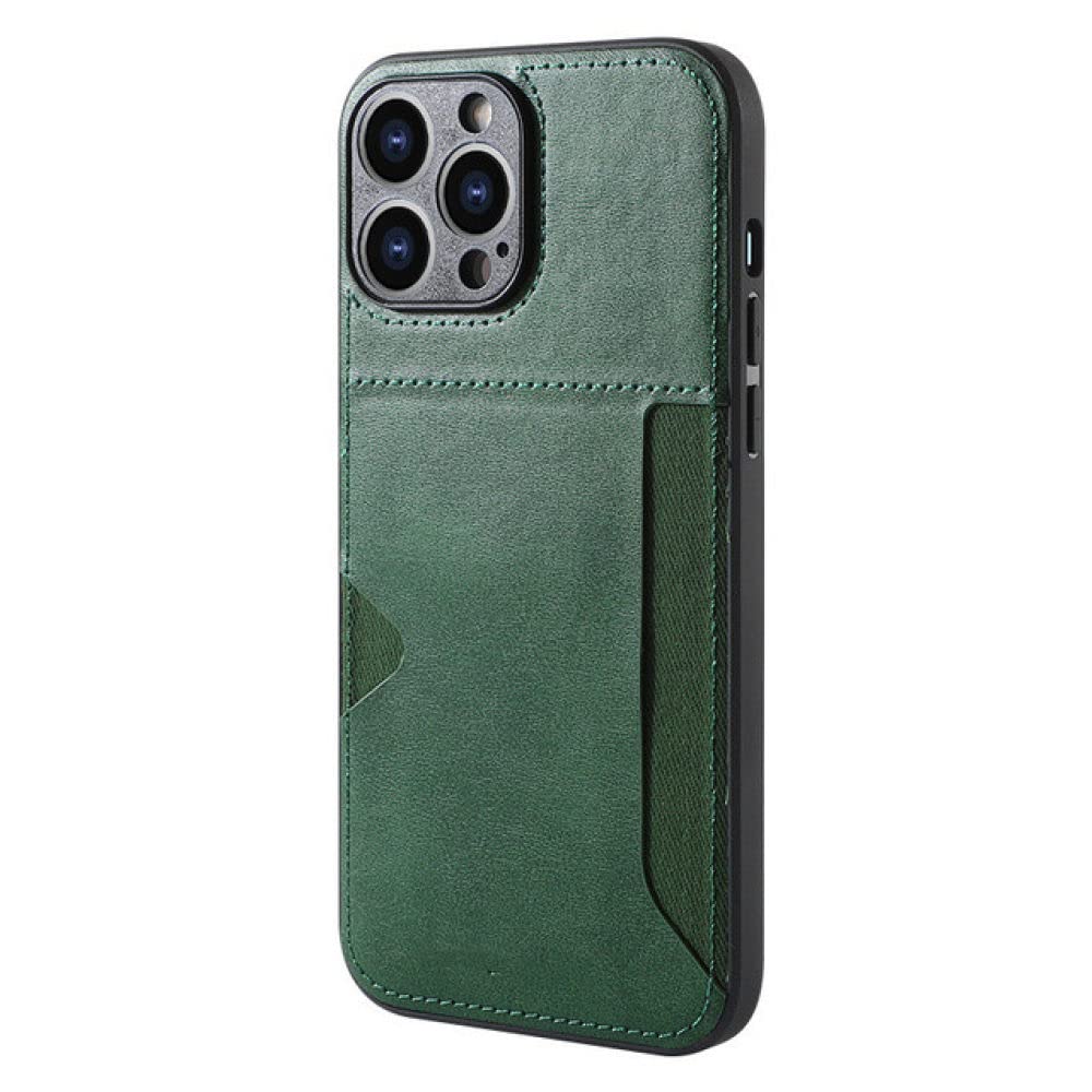Étui portefeuille cuir iPhone 13 vert : protégez vos cartes - 6