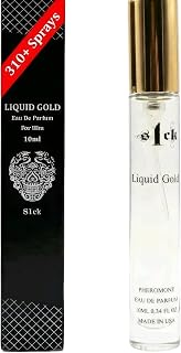 S1CK - Liquid Gold Pheromone-Infused Cologne for Men Raw Pheromones Cologne Men Attraction Lasting Spray USA-Made Bold Strength Scent for Him
