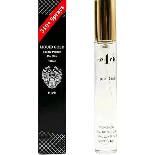 S1CK - Liquid Gold Pheromone-Infused Cologne for Men Raw Pheromones Cologne Men Attraction Lasting Spray USA-Made Bold Strength Scent for Him