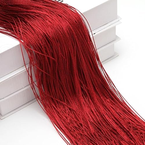 2 Stücke Fadengardine Fadenvorhang -100 x 200 cm Türvorhang Fäden als Raumteiler Fliegenschutz oder Dekoration kürzbar waschbar Dekovorhang Fadengardine für Party Hochzeit Raumdekoration-Weinrot
