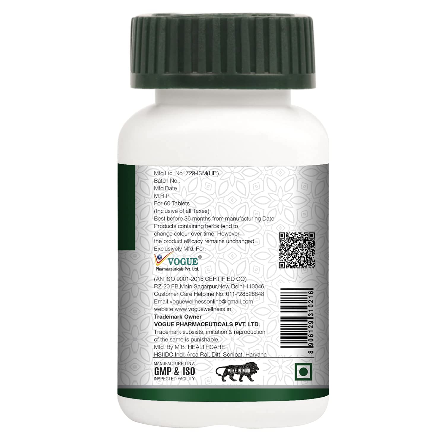 Vogue Wellness Amla Tablets Pure Herbs Antioxidant & Improves Immunity - (60 Tablets) - Image 7 thumbnail