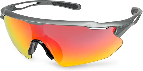 AKSEL - Lentes de ciclismo TR90 con marco de protección UV para mujeres y hombres, gafas de sol deportivas