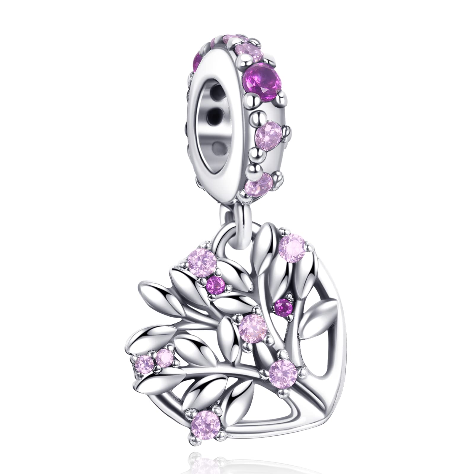 Annmors Charm Pendente Lucciola Gatto Mamma Farfalla Ciondoli Compatibile con Braccialetti e Collane Donna