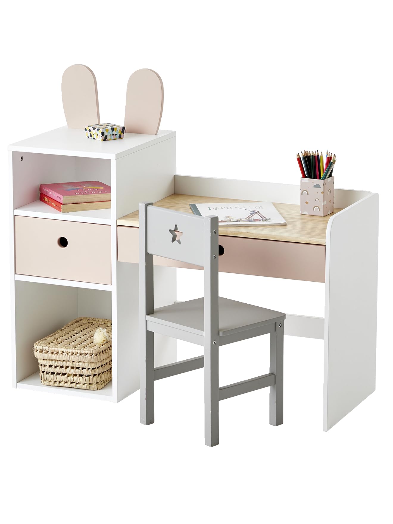 VERTBAUDETBureau Maternelle BUNNYblancTU