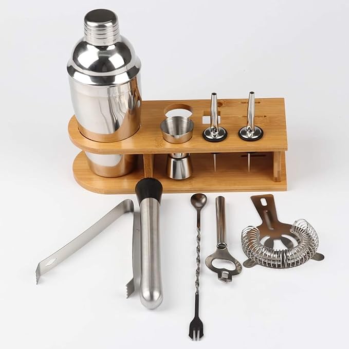 Set de Coctelera de Acero Inoxidable 10 Piezas con Accesorios miniatura 2