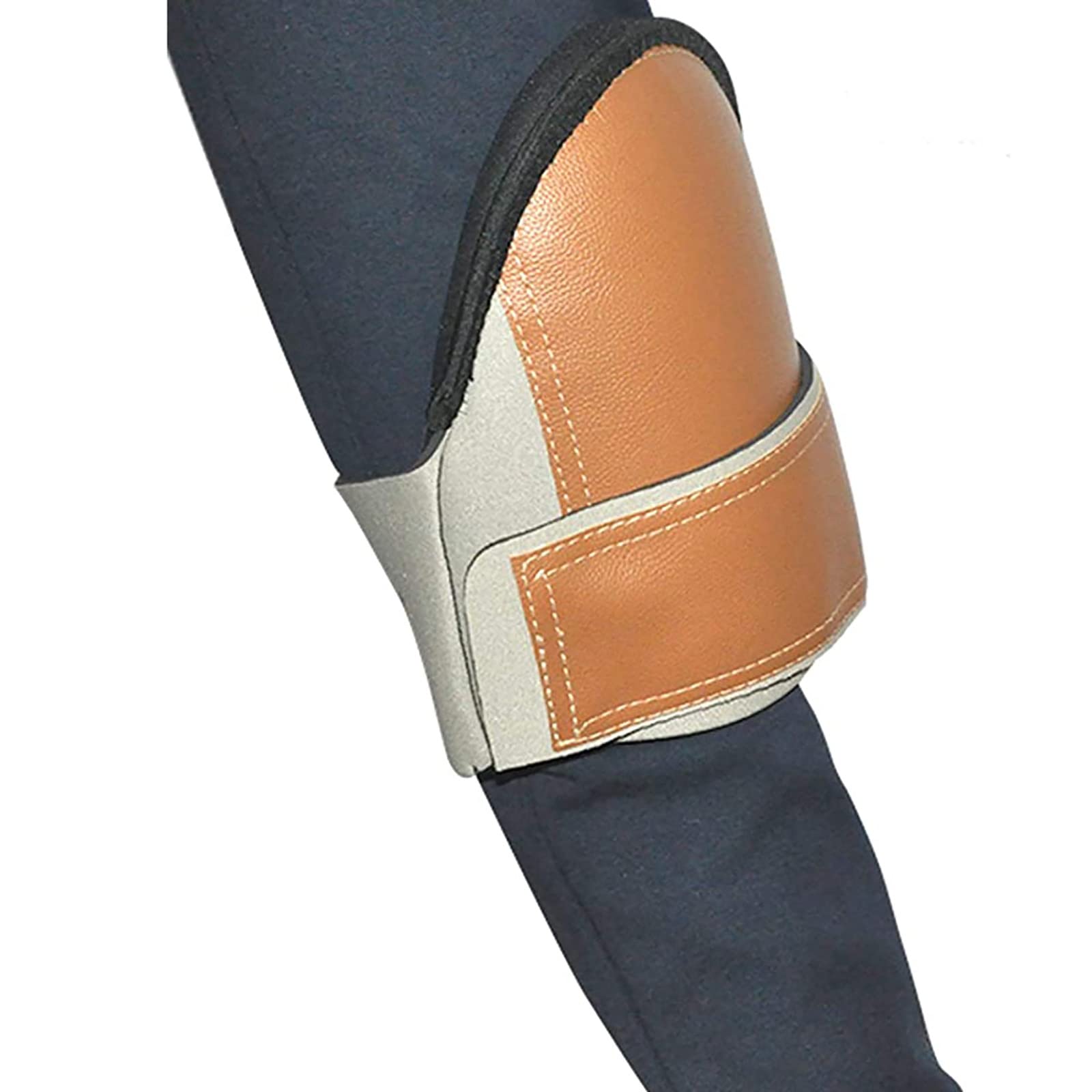 Rodilleras de Cabeza de Cuero súper Suave, Rodilleras Profesionales, con Correa de Velcro única y cómodo cojín de Gel para construcción, Pisos, mosaicos, plomería y más (1 par)