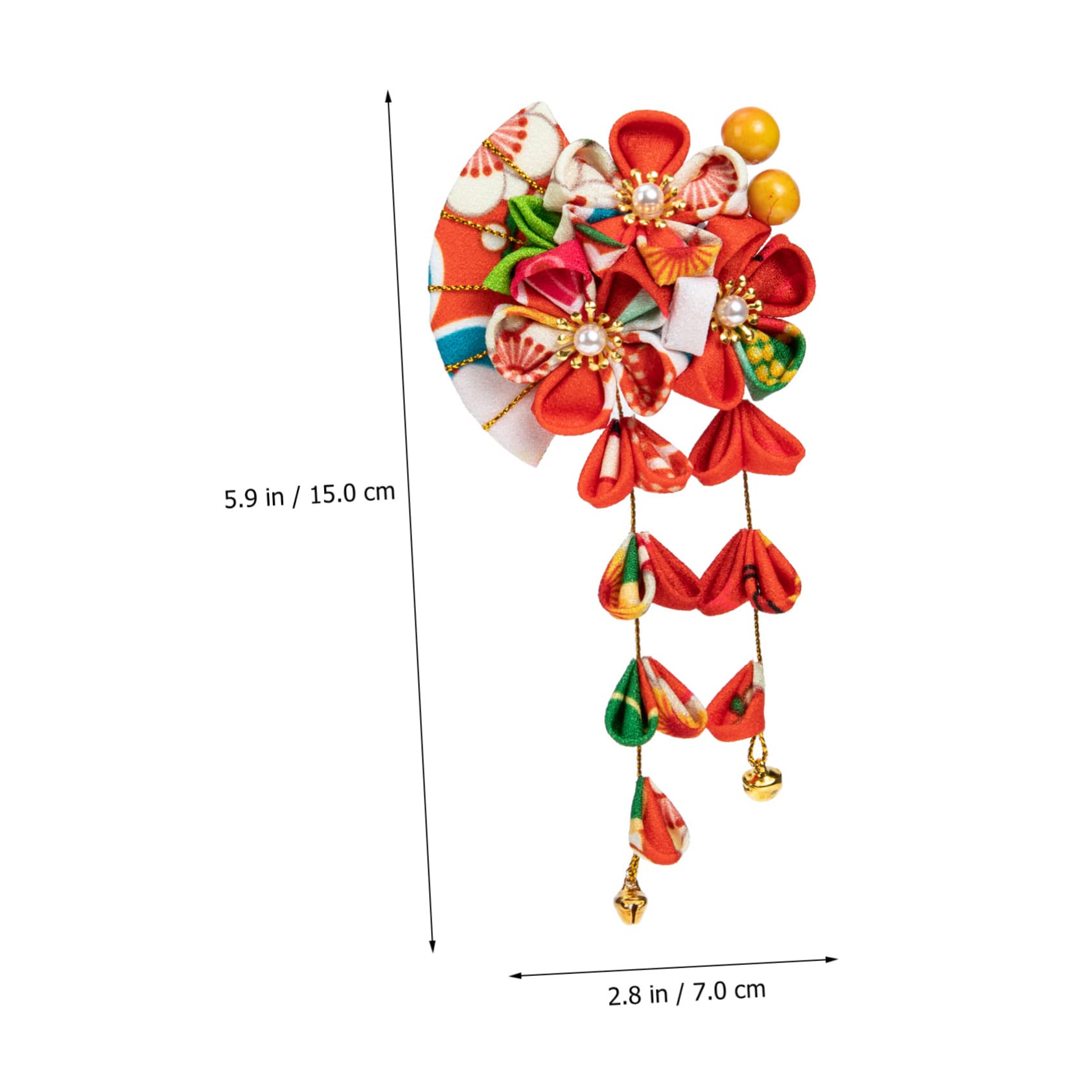 Housoutil 10piezas Accesorios Para Cabello Japoneses Horquillas De Flores y Abanicos Para Mujeres Clips Elegantes Para Peinados y Ocasiones Especiales