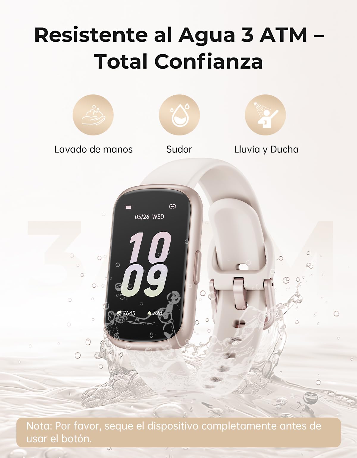Reloj Inteligente Mujer Hombre - 3 Correas, 1,47'' Smartwatch Pequeño con 24/7 Pulsómetro, SpO2, Sueño, Modo Deportivo, Podómetro, Impermeable 3ATM Pulsera Inteligente para Android iOS, Rosa/Estrella