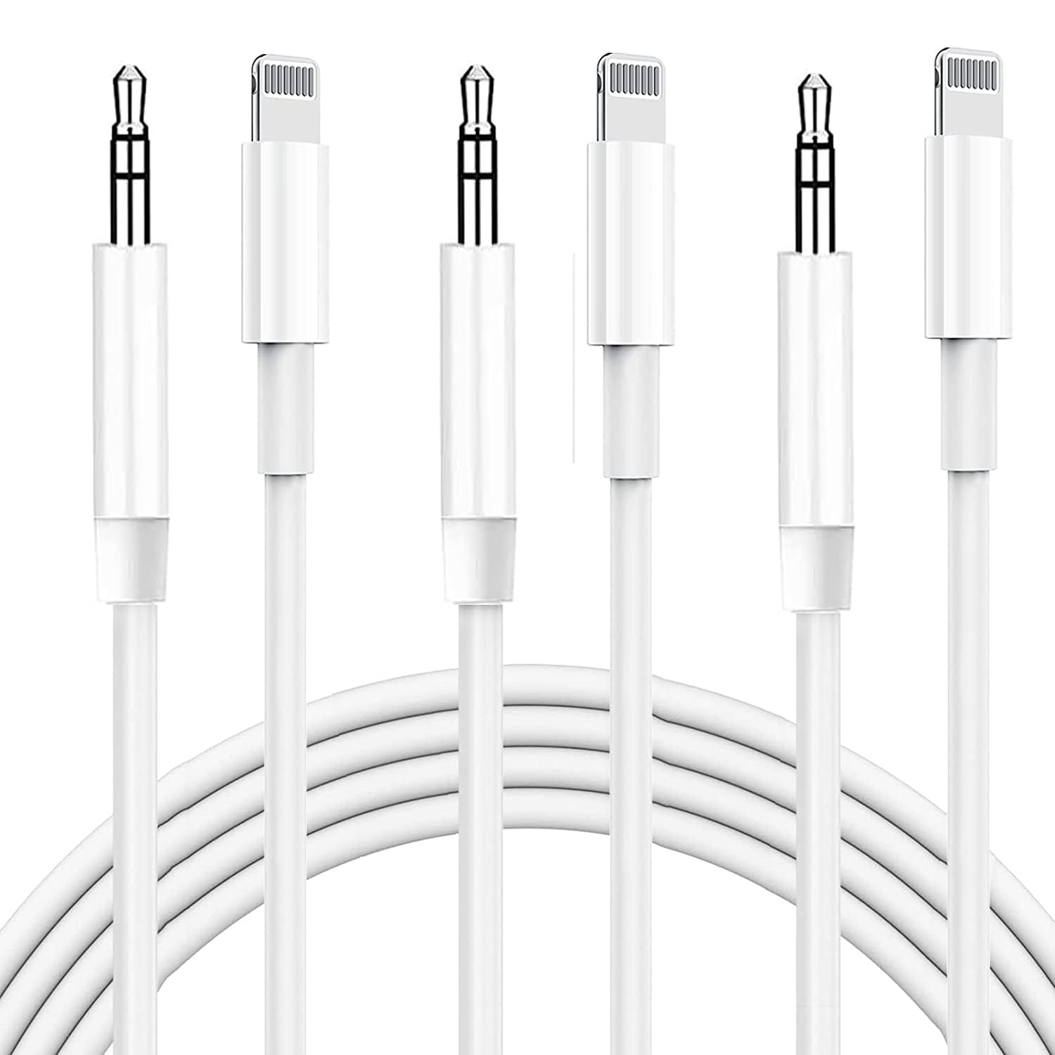 Buy Aux Cord for iPhone, 3 Pack 3.3ft (Apple MFi Certified) Lightning