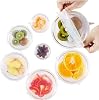 Silikon Streç Kapak Seti, Gıda Saklama Kabı Kapağı, Plastik, Çok Renkli, 6'lı Set, Elde Yıkanabilir
