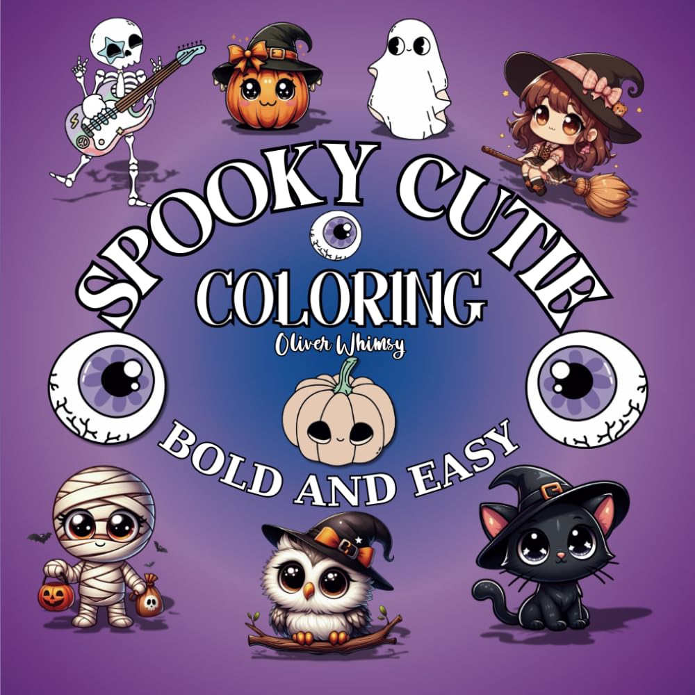 Spooky Cutie Coloring: Halloween Coloring Book Bold and Easy (Bold and Easy Coloring Books)