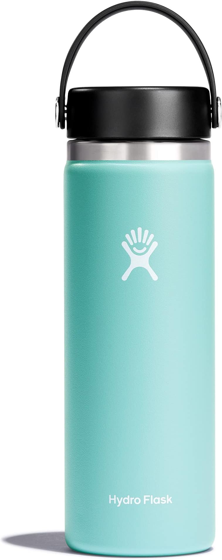 HYDRO FLASK - Water Bottle 591 ml (20 oz) - Vacuum Insulated Stainless Steel Water Bottle with Leak Proof Flex Cap and Powder Coat - BPA-Free - Wide Mouth - Dew