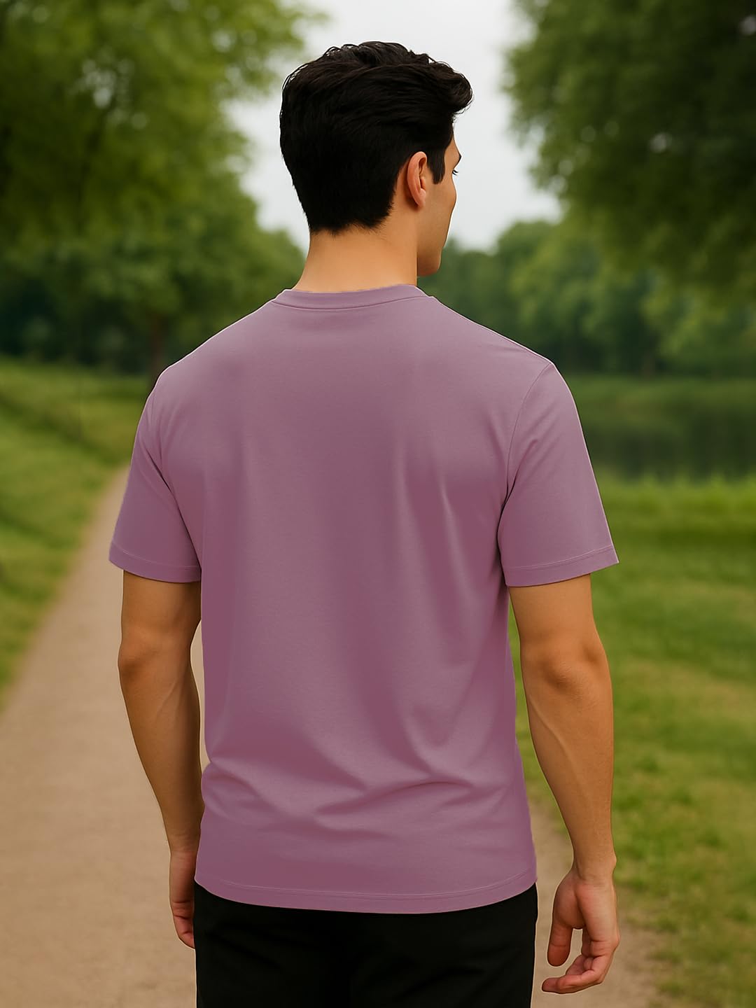 NOBERO Camiseta de hombre con estampado gráfico de ajuste regular