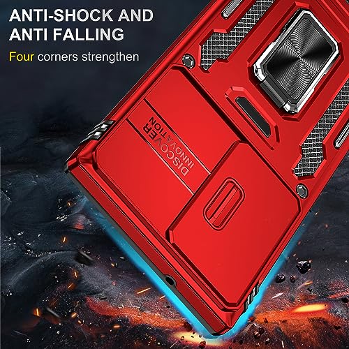 Coque antichoc Samsung S23 Ultra rouge avec béquille