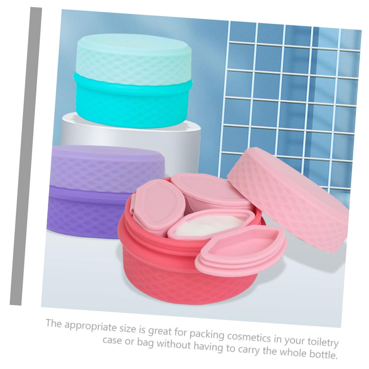 Mipcase 4ensembles Conteneur Cosmétique Pour Voyage Boîte De Rangement Étanche Pour à Lèvres Crèmes Et Produits De Beauté