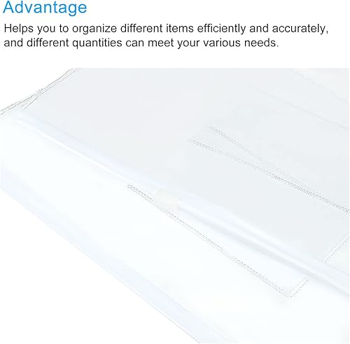 Miniatura 4 de MECCANIXITY Bolsas para archivos con cremallera, tamaño A5, de PVC, transparente, para documentos, para oficina y hogar, color blanco, paquete de 10