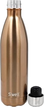 S'well Stainless Steel Reusable Water Bottle, 750ml, Pyrite, Triple-Insulated and Leak-Proof Drinking Bottle for Hot and Cold Beverages up to 48h Cold/24h Hot, Gold