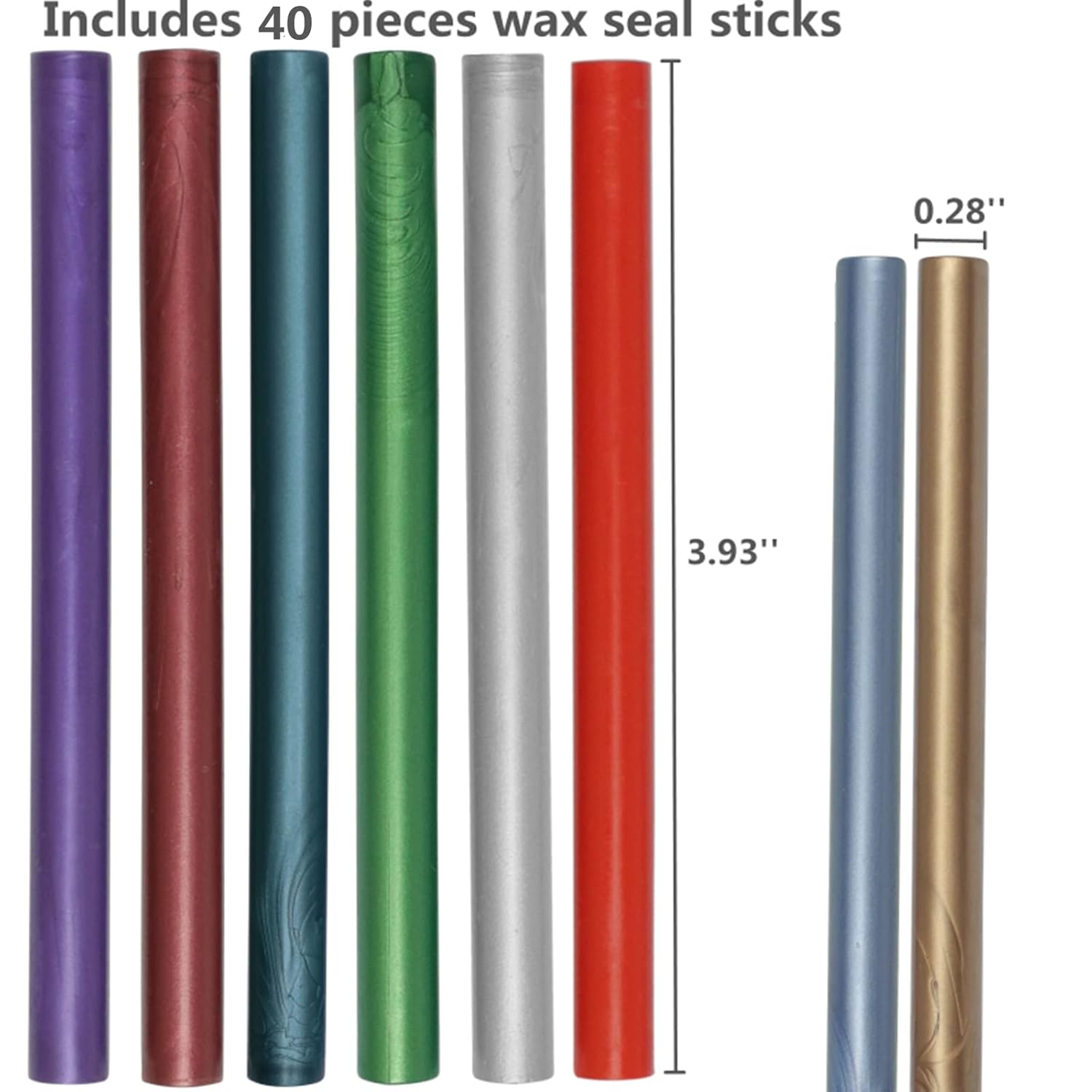 60 Pcs Glue Gun Sealing Wax Sticks for Wax Seal Stamp, Pearl White Wax Sealing Sticks with 0.28'' Glue Gun, Sealing Glue Gun Sealing Wax Sticks Mini Glue Stick