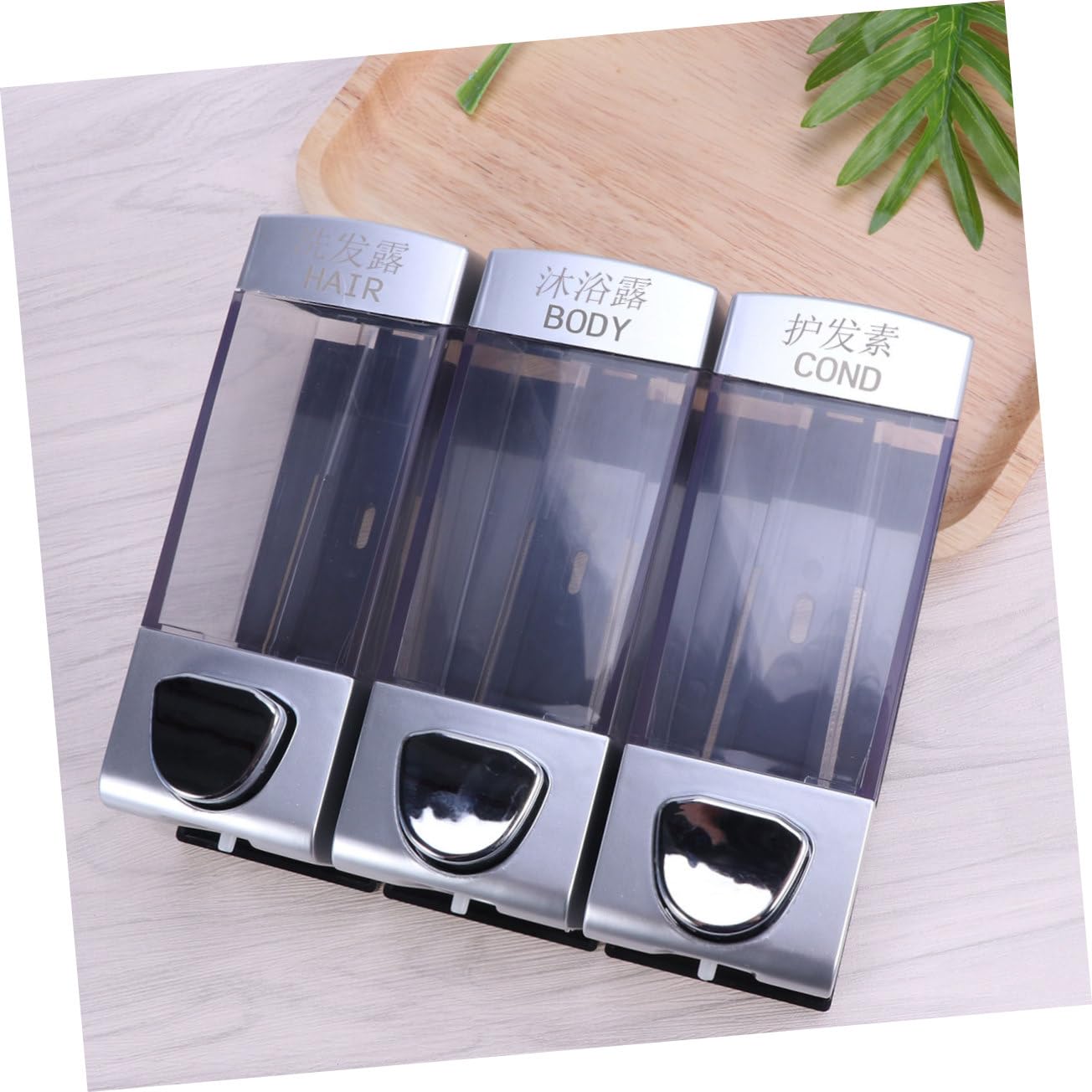 FONDOTIN Bathroom Shower Gel Dispenser Pump Shampoo Lotion Holder Wall-Mounted Soap Shampoo Dispenser