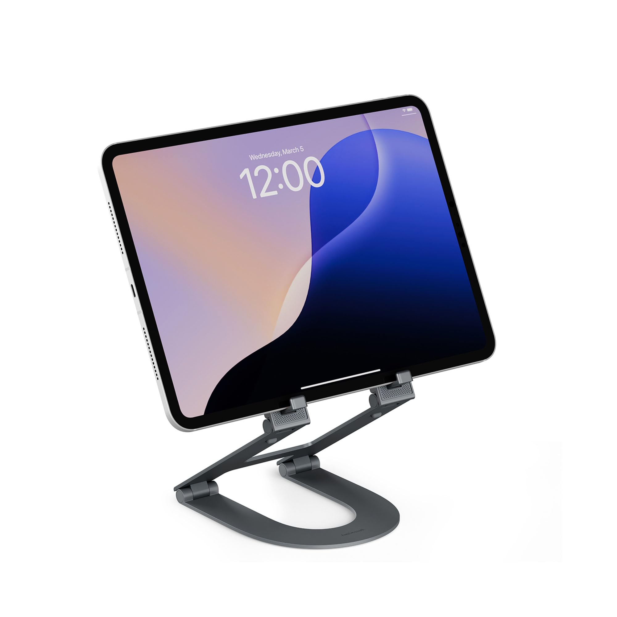 Twelve South Curve Mini - Foldable Adjustable Tablet Stand for Desk - Premium Aluminum iPad Tablet Holder with