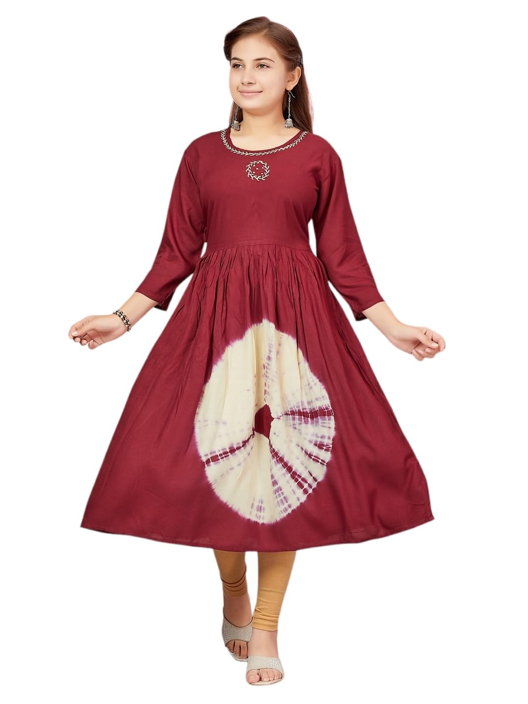 AarikaGirls Blue Colour Cotton Kurti