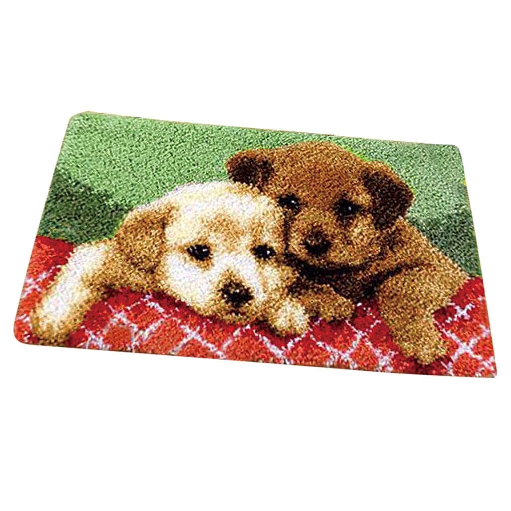 THE STYLE SUTRA 1 Set Animal Pattern Latch Hook Rug Kits with Tools DIY Home Ornaments Puppy | Needlecrafts Yarn | Rug Making | Latch Hooking | Latch Hooking Kits-picture-26