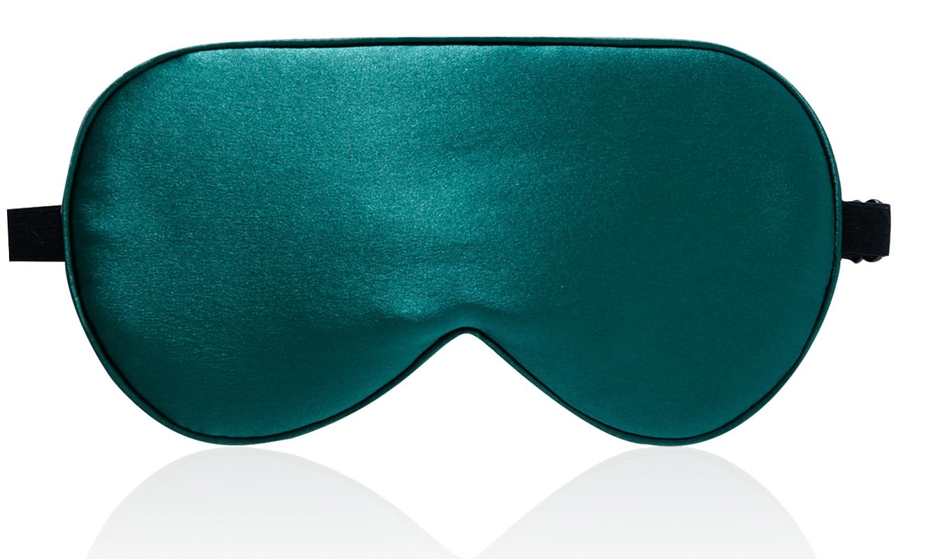 Maschera Per Dormire In Seta Biologica 100% - 19 Momme, Regolabile, Con Borsa Da Viaggio - Per Donna E Uomo