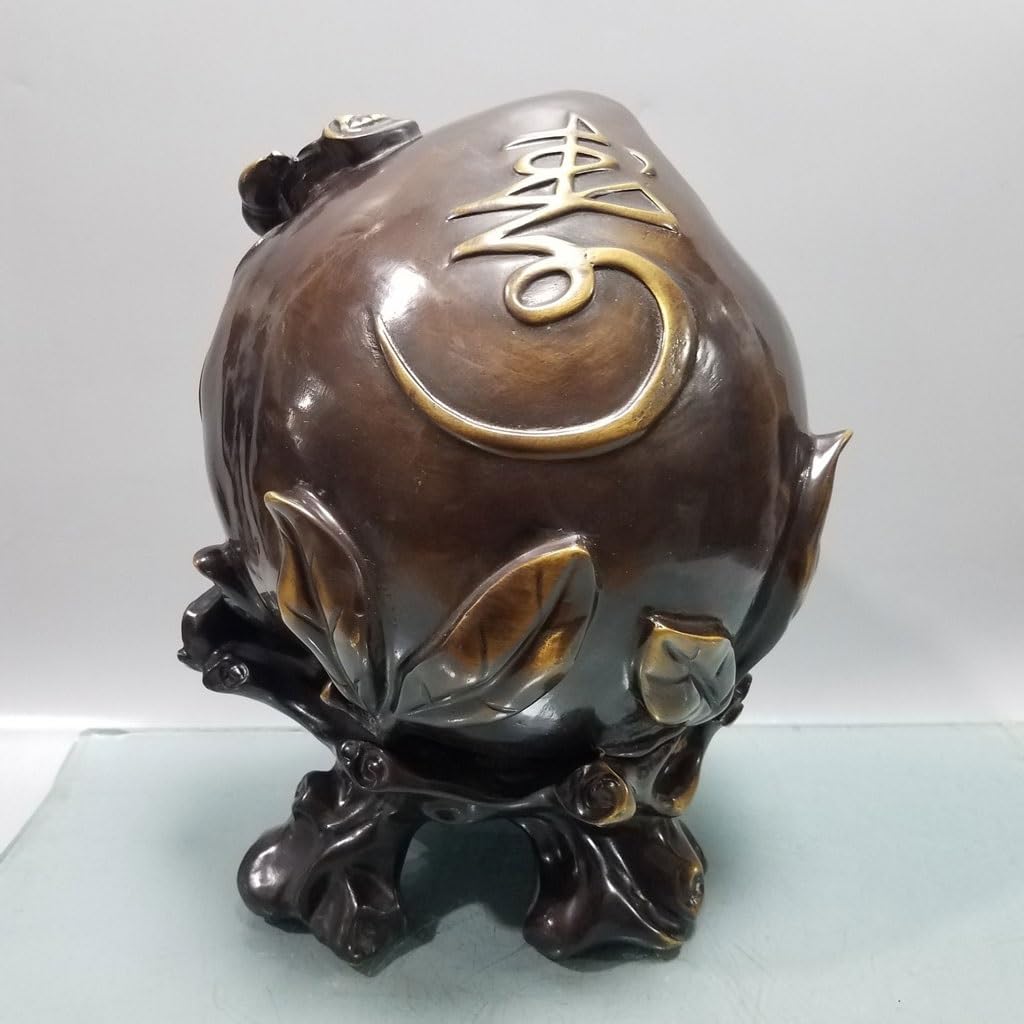 Posąg Buddy do wnętrz Fortune Feng Shui dekoracja mosiężna statua Bóg bogactwa posąg do dekoracji salonu Zen Medytująca statua Buddy Figurka Rzeźba (S)