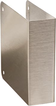 Don-Jo 70-CW 22 Gauge Stainless Steel Blank Wrap-Around Plate with Trim Screw, Satin Stainless Steel Finish, 4-1/4" Width x 4-1/2" Height