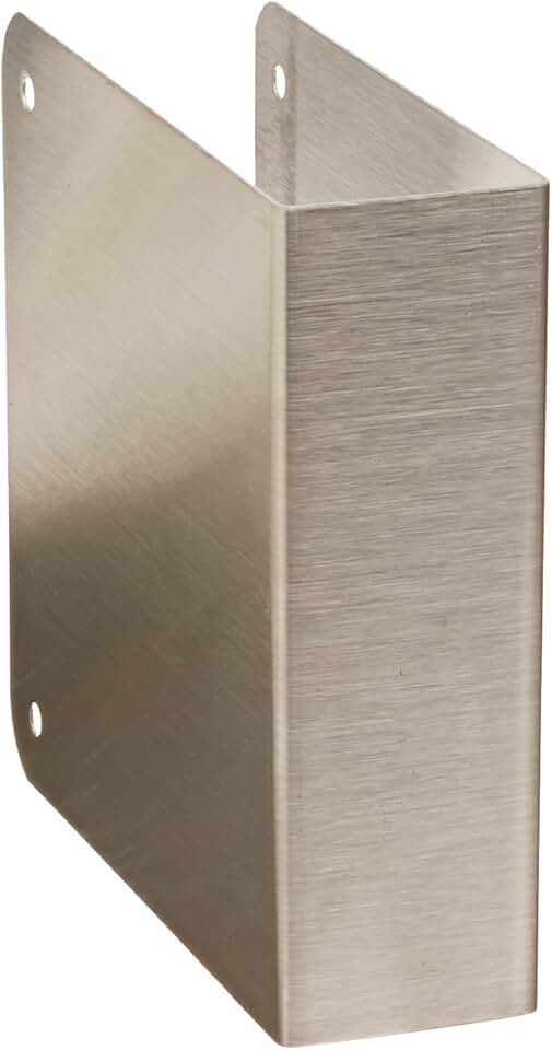 Don-Jo 70-CW 22 Gauge Stainless Steel Blank Wrap-Around Plate with Trim Screw, Satin Stainless Steel Finish, 4-1/4" Width x 4-1/2" Height