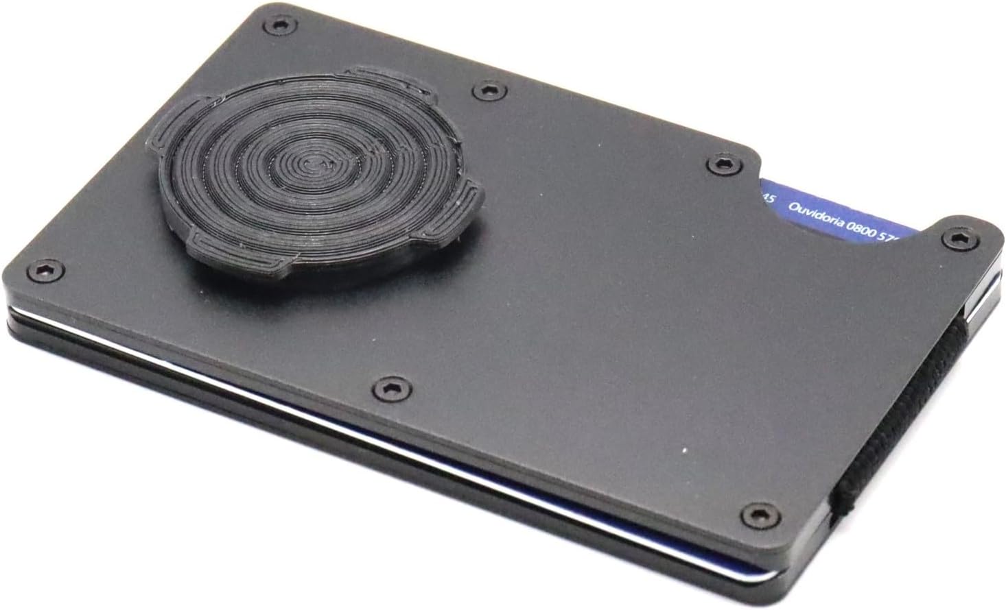 DesignUniverse Compatible with QuadLock Credit Card Wallet, Black, RFID Blocking, Adults, Everyday Use, Aluminum, Credit Card Holder, Wallet