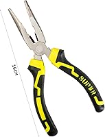 Vista 2 de Alicates de punta de aguja con alicates de dientes finos con asas de agarre cómodo, alicates de punta larga, alicates de punta larga, mini alicates